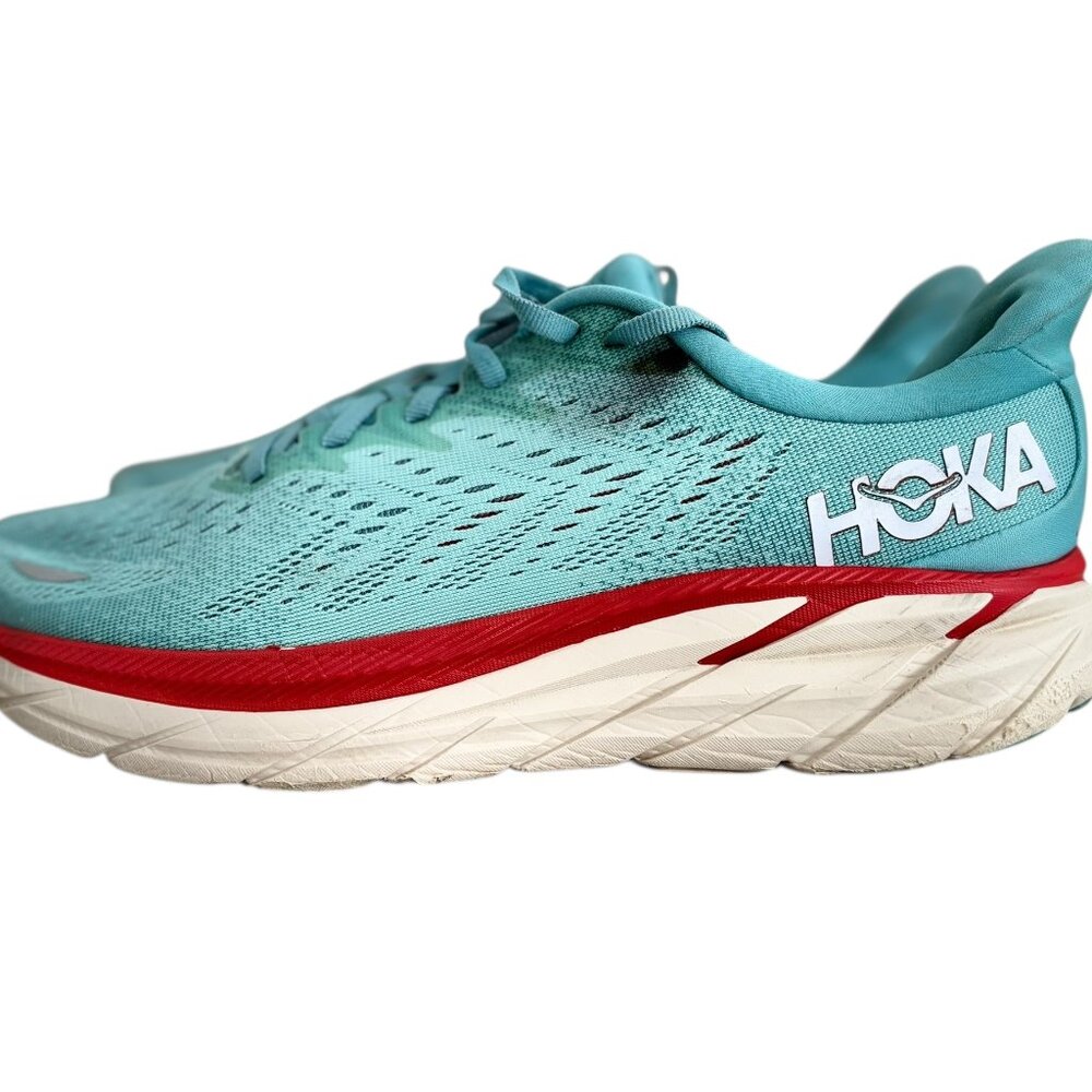 Hoka One One Clifton 8 Women Sz 10.5B 1119394 AEBL Aquarella Eggshell Blue Shoes